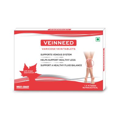 West Coast Veinneed Tablet (Pack of 1 x 10's) 1's - General Health