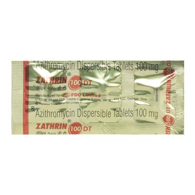 Zathrin DT 100mg Tablet 3'S - Bacterial Infections-Mac