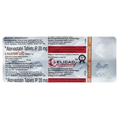CANATOR 20 Tablet 10's - High Cholesterol-Dys