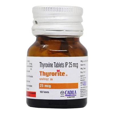 Thyrorite 25Mcg Tablet 100'S - Hypothyroidism