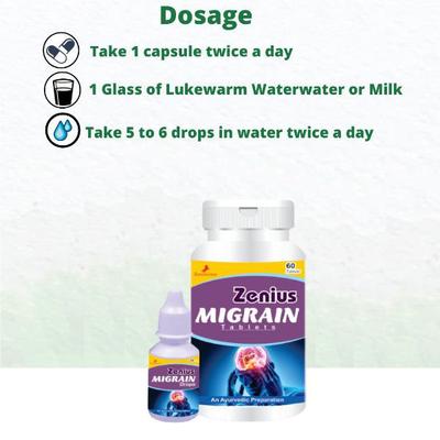 Zenius Migrain Tablet 60's + Migrain Drops 30 ml 1's - Speciality Medicines