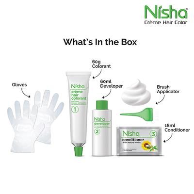 Nisha Creme Hair Color - 3.16 Burgundy 60 gm - Crème