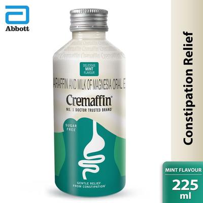 Cremaffin Sugar Free Delicious Oral Emulsion - Mint Flavour 225 ml (N) - Constipation Issues