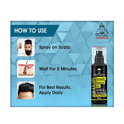 Urban Gabru Hair Growth Serum Oil - Power of Castor Oil & Pro Vitamin B5 60 ml - Hair Serums