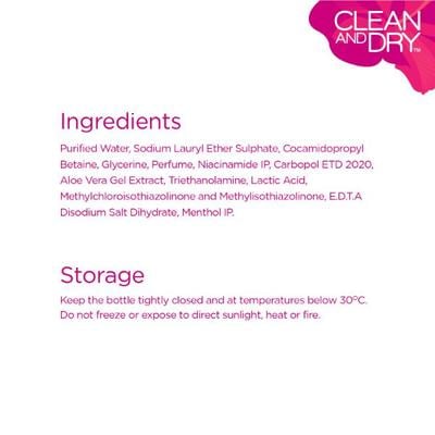 Clean & Dry Daily Intimate Wash 190 ml - Intimate Care