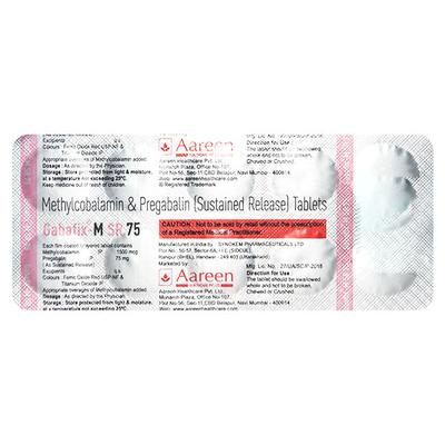 GABAFIX MSR 75 Tablet 10's - Neuropathic Pain-Dru