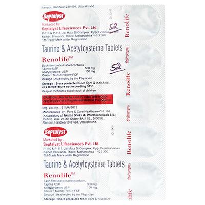 Renolife Tablet 10'S - Supplements-Ent
