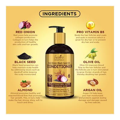 Spantra Cosmetuals Conditioner - Red Onion Black Seed Oil 300 ml - Shampoos