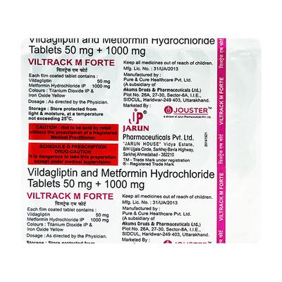 VILTRACK M FORTE Tablet 15's - Diabetes-Ant