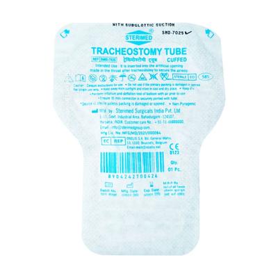 Sterimed Tracheostomy with Subglottic Suction Cuffed Tube 1's - Catheters & Tubes