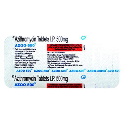AZOO 500mg Tablet 3's - Bacterial Infections-Mac