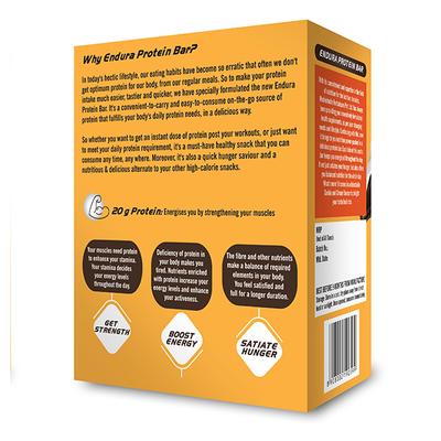 Endura Protein Bar - Cookie and Cream (Pack of 6 x 60 gm) - Nutritional Bars