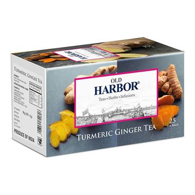 Old Harbor Tea Bags - Turmeric Ginger Green Tea 25's - Green/Herbal Teas