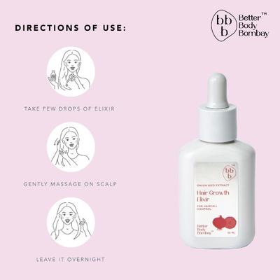 BBB Better Body Bombay Hair Growth Elixir-Onion Seed Extract 50 ml - Hair Treatment