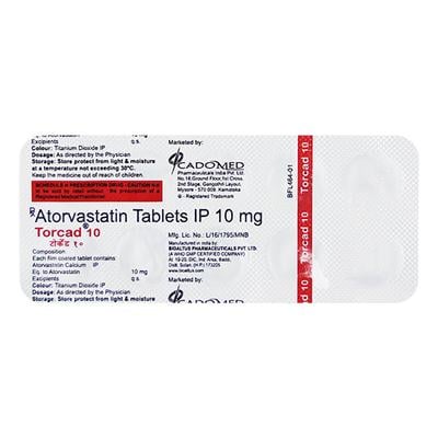 Torcad 10mg Tablet 10'S - High Cholesterol-Dys