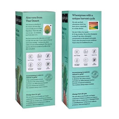 Kapiva Thar Aloe Vera Juice 1 Litre + Wheatgrass Juice 1 litre - Ayurvedic Juices