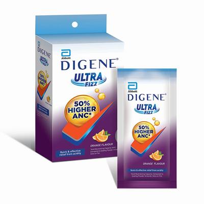 Digene Ultra Fizz Sachet - Orange Flavour (Pack of 40 x 6.25 gm) - Indigestion/Acidity