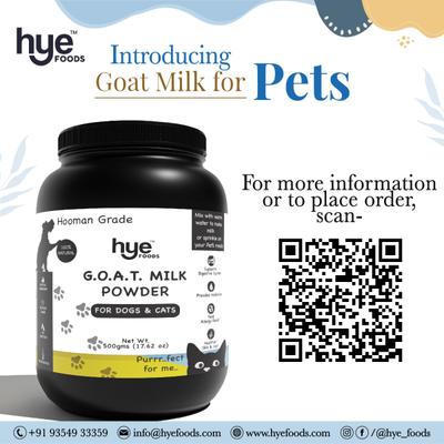 Hye Foods Goat Milk Powder (For Dogs & Cats) 500 g - Petfood