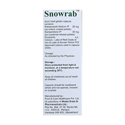 SNOWRAB Capsule 15's - Ulcer/Reflux/Flatulence-Aaa