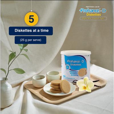 Prohance D Diskettes - Vanilla Flavour 250 gm - Diabetes (Fitness)