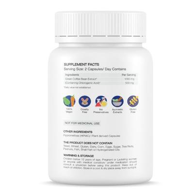 Foresta Organics Green Coffee Bean Extract Vegan Capsule 60's - Speciality Medicines