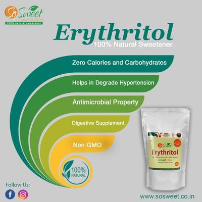 So Sweet 100% Natural Sugarfree Sweetener Erythritol Powder 1000 gm - Sugar Substitute