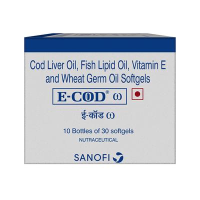 E-Cod Omega Softgels 30's - Omega Fish Oil Fatty Acids
