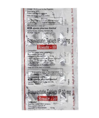 Rosufit 10mg Tablet 15'S - High Cholesterol-Dys