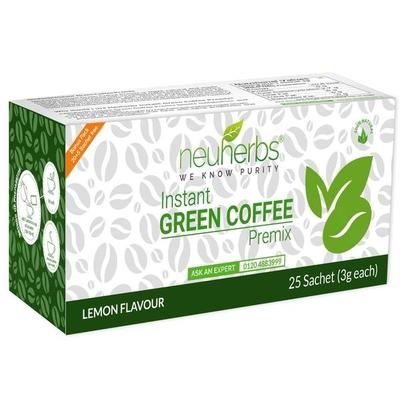 Neuherbs Instant Green Coffee Premix - Lemon Flavor (Pack of 3 gm x 25's) - Herbal/Green Teas