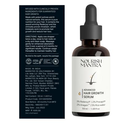 Nourish Mantra Advanced Hair Growth Serum 50 ml - Hair Serums