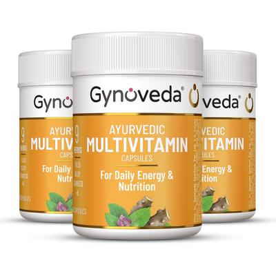 Gynoveda Ayurvedic Multivitamin Capsule (Pack of 3 x 30's) - Multi-Vitamins