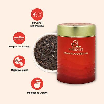 The Infused Kettle Black Tea Leaves - Vodka Flavoured 50 gm - Teas