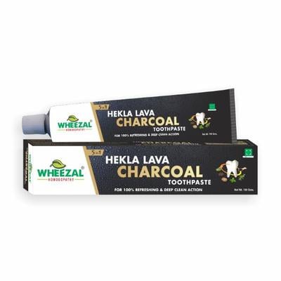 Wheezal Hekla Lava Charcoal Toothpaste 100 gm - Personal Care(Homeopathy)