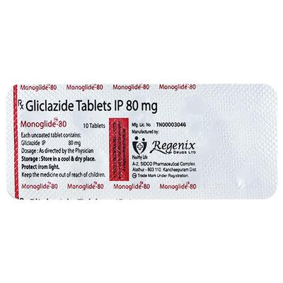 MONOGLIDE 80 Tablet 10's - Diabetes-Ant