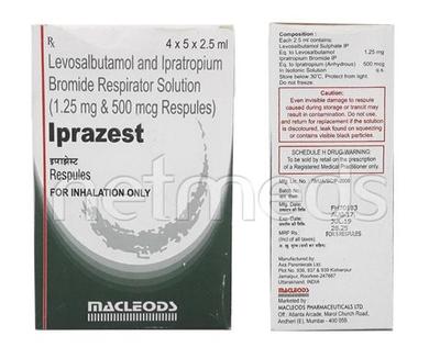Iprazest Respule 5X2.5ml - Asthma/COPD-Ast