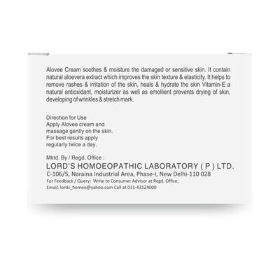 Lord's Alovee Face Cream - Aloevera & Vitamin E 50 gm - Personal Care(Homeopathy)