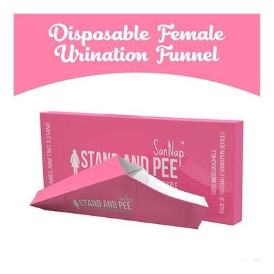 Sannap Stand and Pee Disposable Female Urine Director for Women - 5 Funnels - Intimate Care