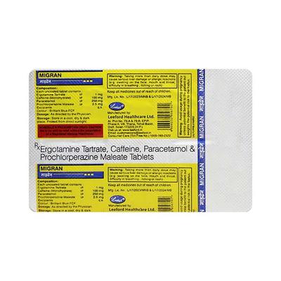 Migran Tablet 10'S - Migraine