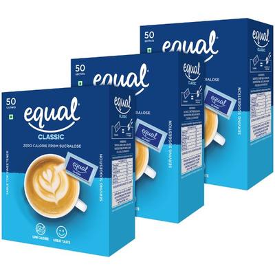Equal Classic Sweetener Sachet (Pack of 3 x 50's) 1's - Sugar Substitute
