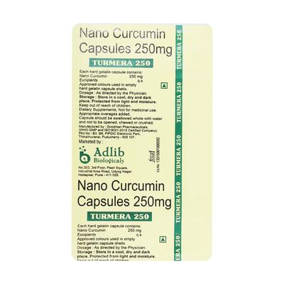 TURMERA 250mg Capsule 10's - Supplements-Sup