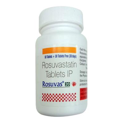ROSUVAS 20 Tablet 60+(30 FREE)'s - High Cholesterol-Dys