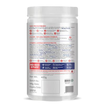 Gritzo SuperMilk Nutrition Drink Powder for Girls (8-12 yrs) - Double Chocolate 400 gm - Nutritional Supplement