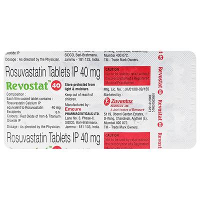 REVOSTAT 40 Tablet 10's - High Cholesterol-Dys