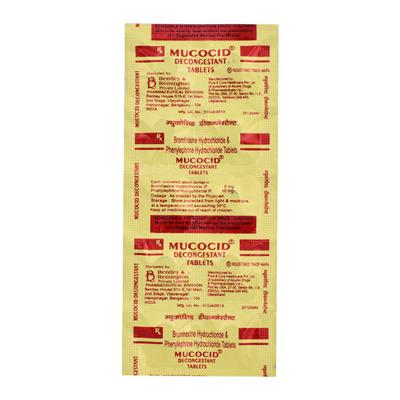 MUCOCID DECONGESTANT Tablet 10's - Cough And Cold-Cou