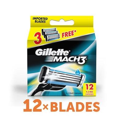 Gillette Mach 3 Cartridges 12's (N) - Razors & Cartridges