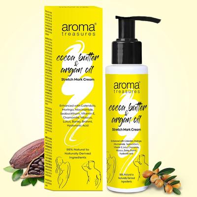 Aroma Treasures Stretch Mark Cream - Cocoa Butter & Argan Oil 100 gm - Skin-Treatment