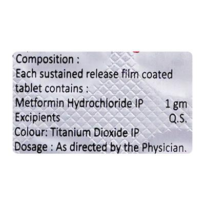 ZYROMET SR 1gm Tablet 10's - Diabetes-Ant