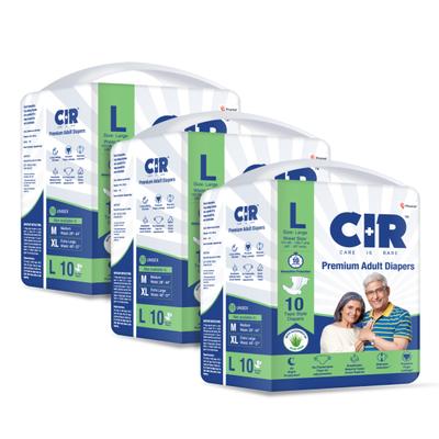 CIR Premium Adult Diapers (L) (Pack of 3 x 10's) - Adult Diapers & Pads
