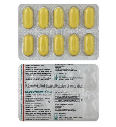 Gluconorm G Plus 1mg Tablet 10'S - Diabetes-Ant