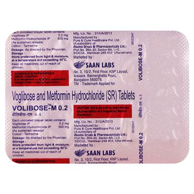 VOLIBOSE M 0.2mg Tablet 10's - Diabetes-Ant
